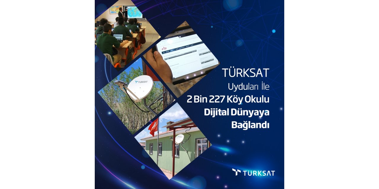 Karasal internet verilemeyen 2 bin 227 köy okulu Türksat ile dijital dünyaya bağlandı