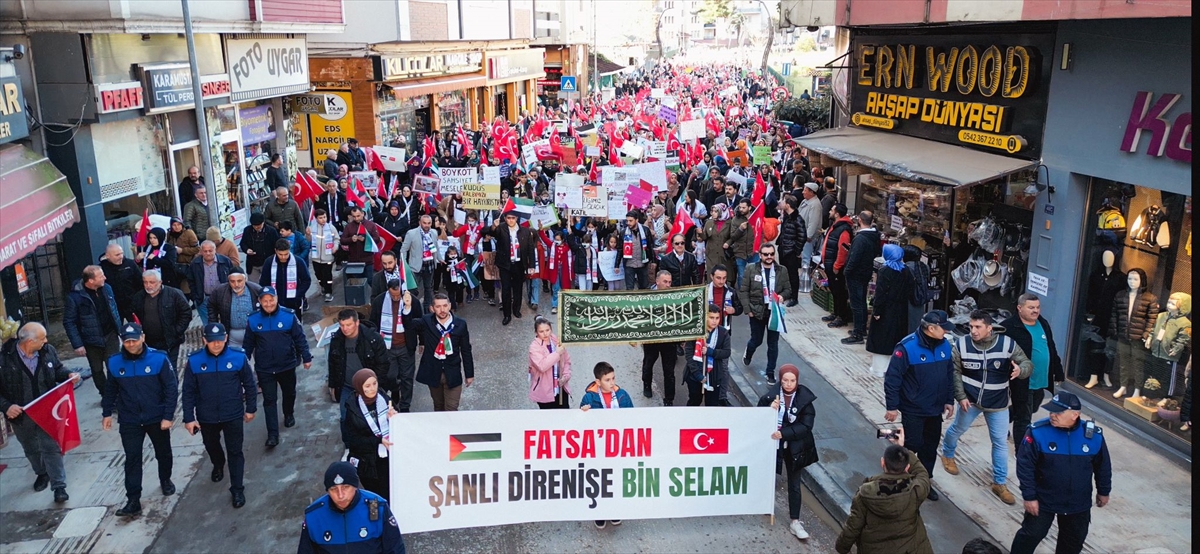 Ordu'da "Filistin için Yürüyoruz, Özgürlük Umudu Taşıyoruz" etkinliği gerçekleştirildi