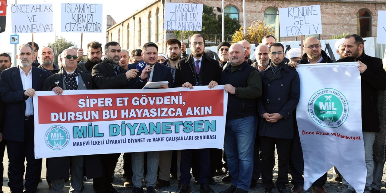 Mil-Diyanet Sen üyelerinden dizi protestosu