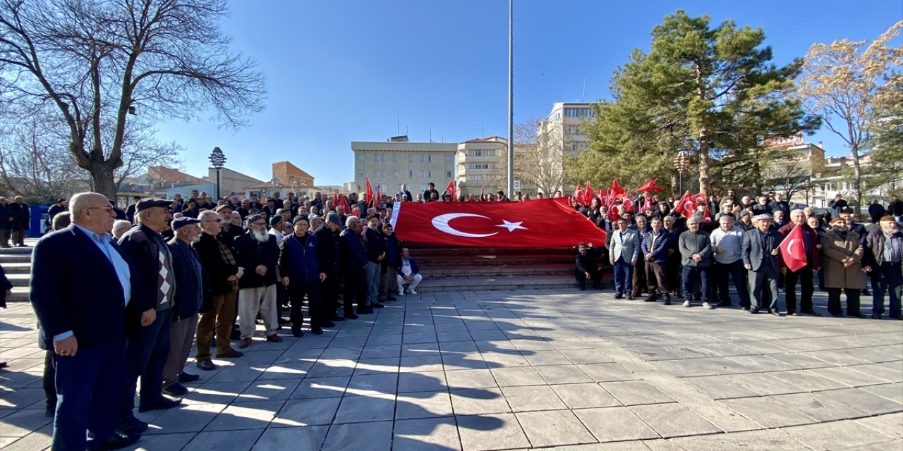 Aksaray'da terör örgütü PKK'ya düzenlenen etkinlikle tepki gösterildi