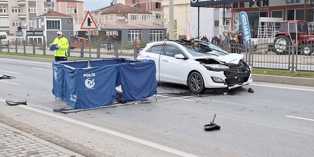 Samsun'da otomobilin çarptığı bisiklet sürücüsü öldü