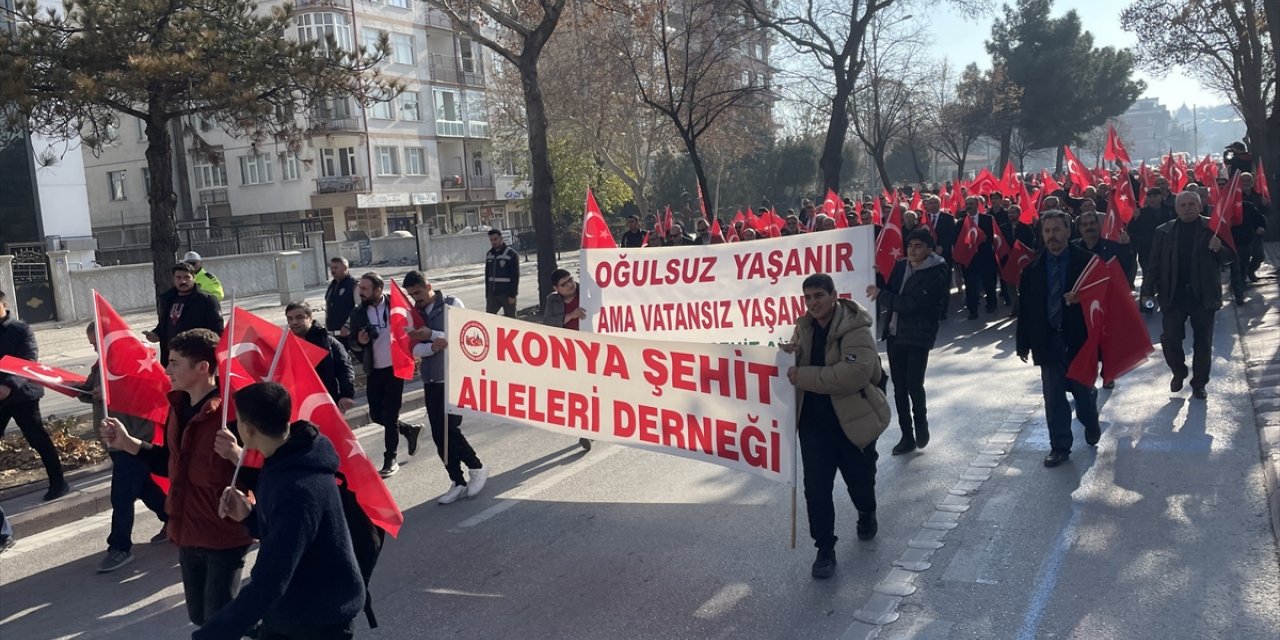 Konya ile Aksaray'da şehit ve gazi derneklerinden terör saldırılarına tepki