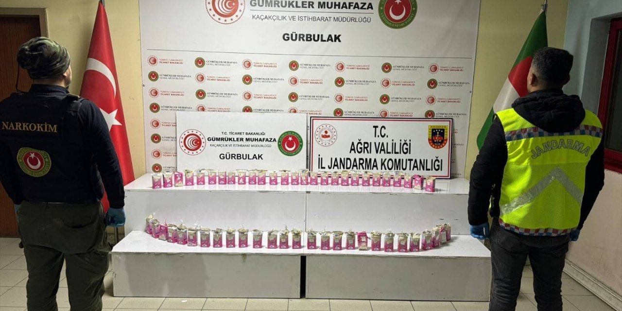 Ağrı'da krema kutuları içerisinde 13 kilo 626 gram sentetik uyuşturucu ele geçirildi