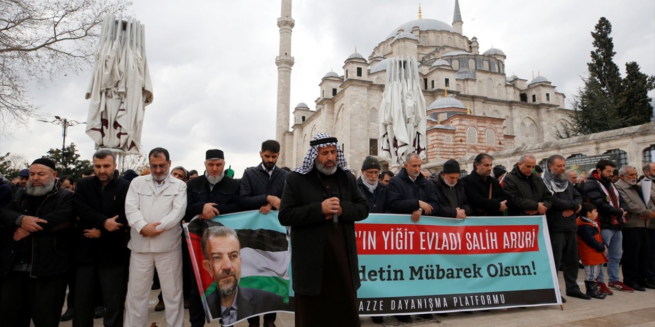 İstanbul’da Salih el-Aruri için gıyabi cenaze namazı kılındı