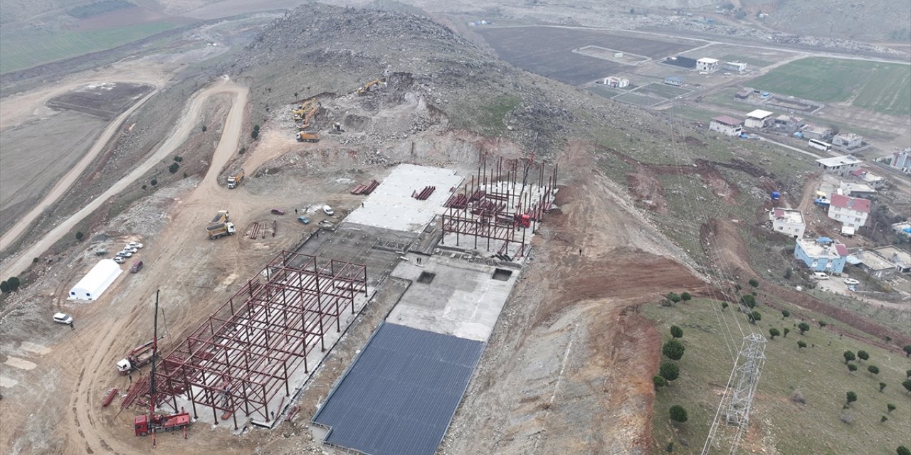 Kahramanmaraş'ta Türkoğlu Acil Durum Hastanesi'nin inşası sürüyor