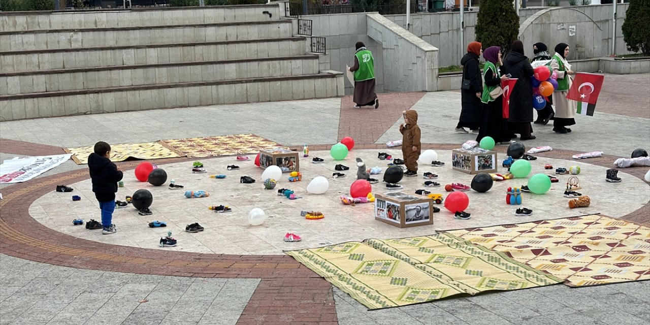 Karabük'te İsrail'in Gazze'ye yönelik saldırıları protesto edildi