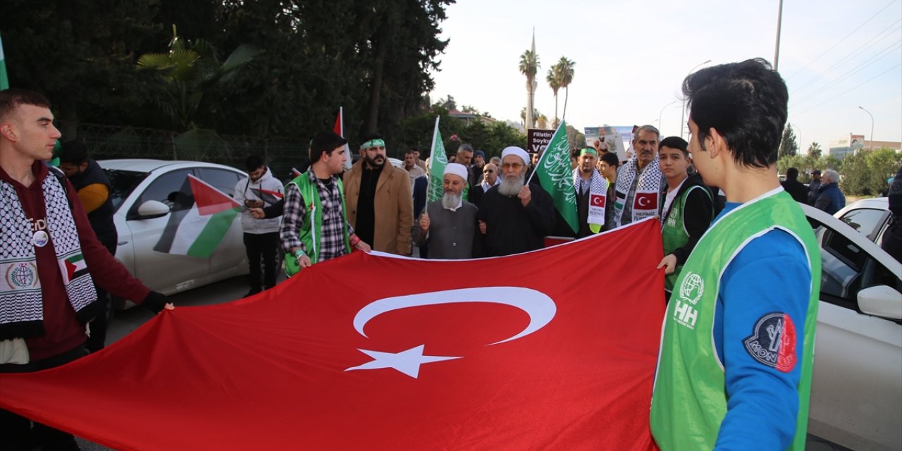 Adana, Osmaniye ve Hatay'da teröre tepki, Gazze'ye destek yürüyüşü düzenlendi