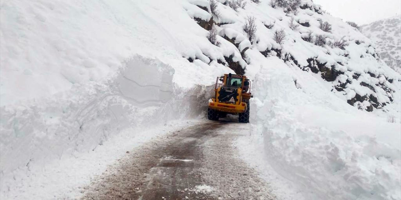 Hakkari'de 2 köyün yolu çığ nedeniyle kapandı