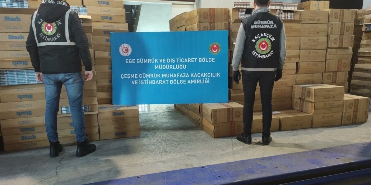 İzmir'de 1 milyon paket kaçak sigara ele geçirildi