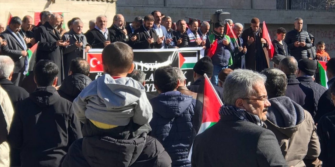 Adıyaman'da İsrail'in Gazze'ye yönelik saldırıları protesto edildi