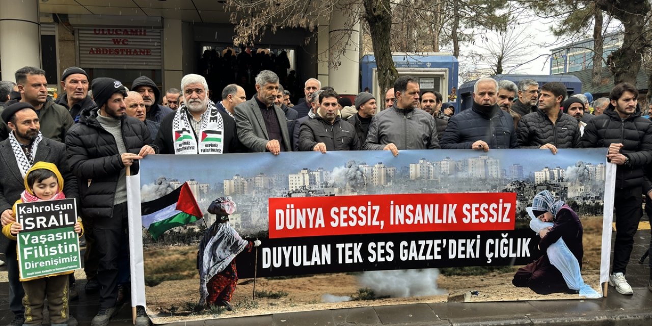 Şırnak ve Bingöl'de İsrail'in Gazze'ye saldırıları protesto edildi