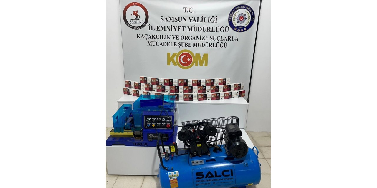 Samsun'da 8 bin bandrolsüz boş makaron ele geçirildi