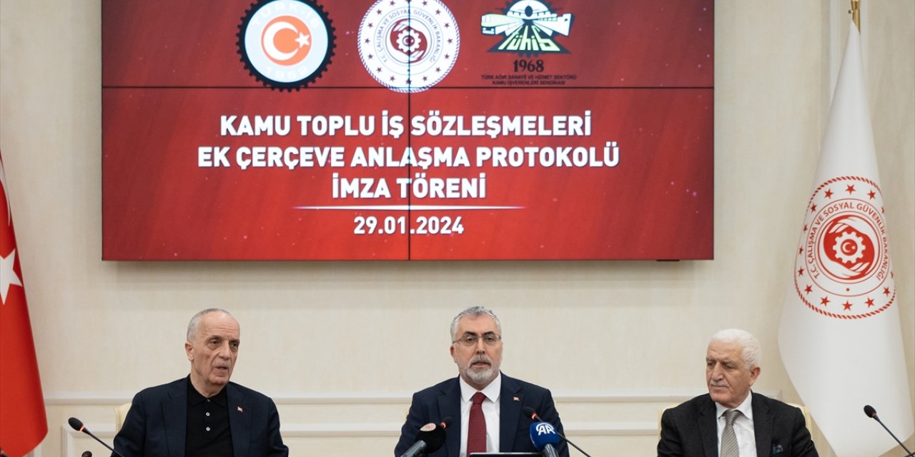 "Kamu Toplu İş Sözleşmeleri Ek Çerçeve Anlaşma Protokolü" imzalandı