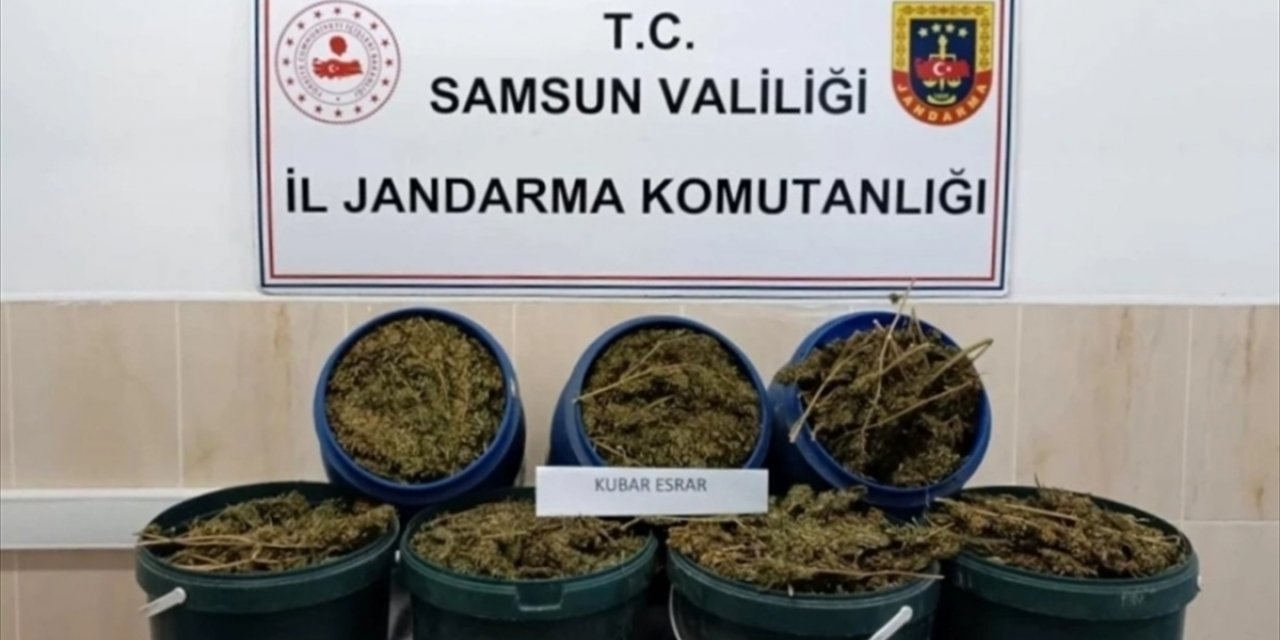 Samsun'da 17 kilo 700 gram esrar ele geçirildi