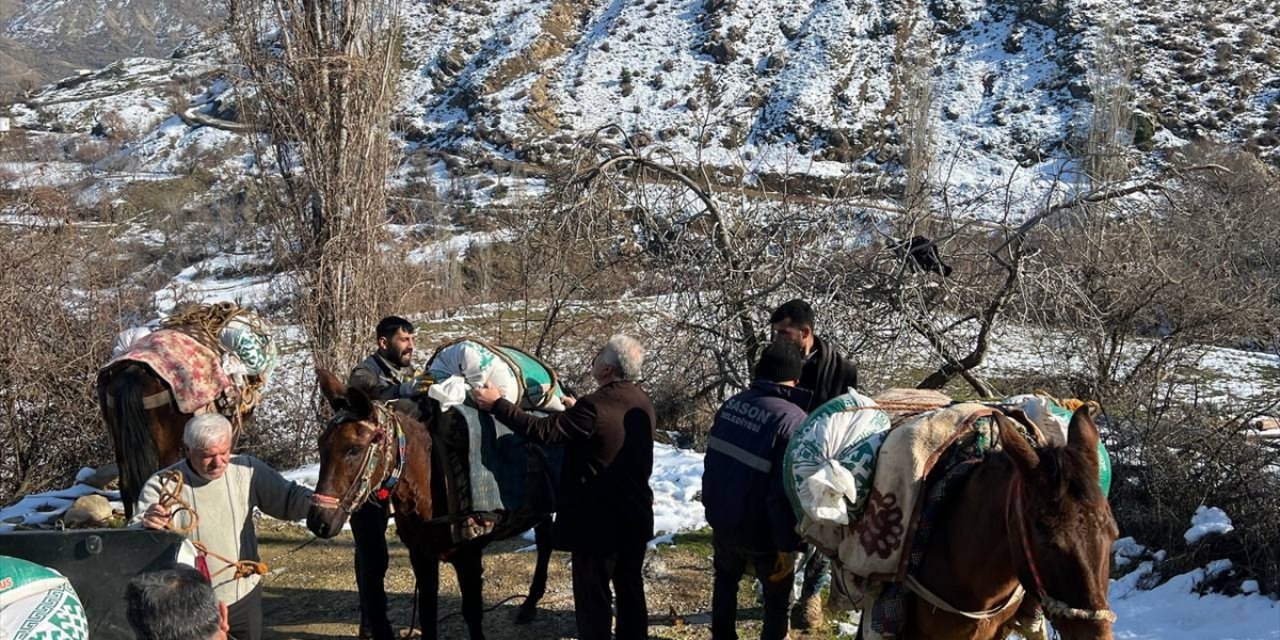 Batman'da yaban hayvanları için doğaya yem bırakıldı