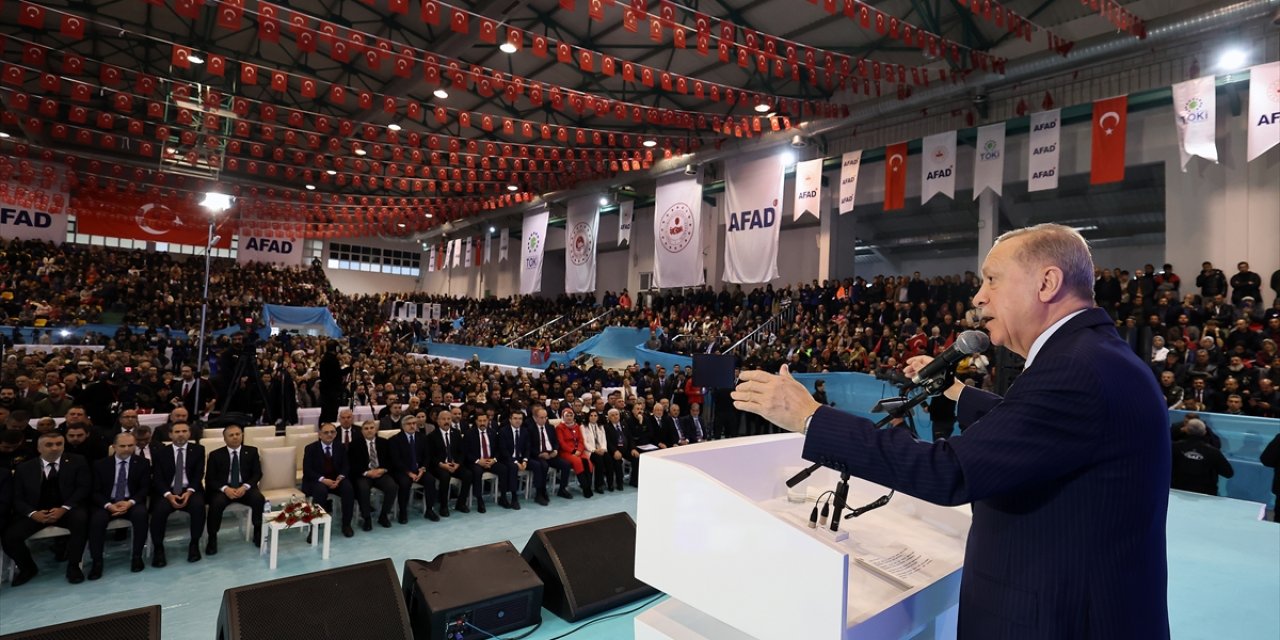 Cumhurbaşkanı Erdoğan, Hatay'da Deprem Konutları Kura ve Anahtar Teslim Töreni'nde konuştu: (1)