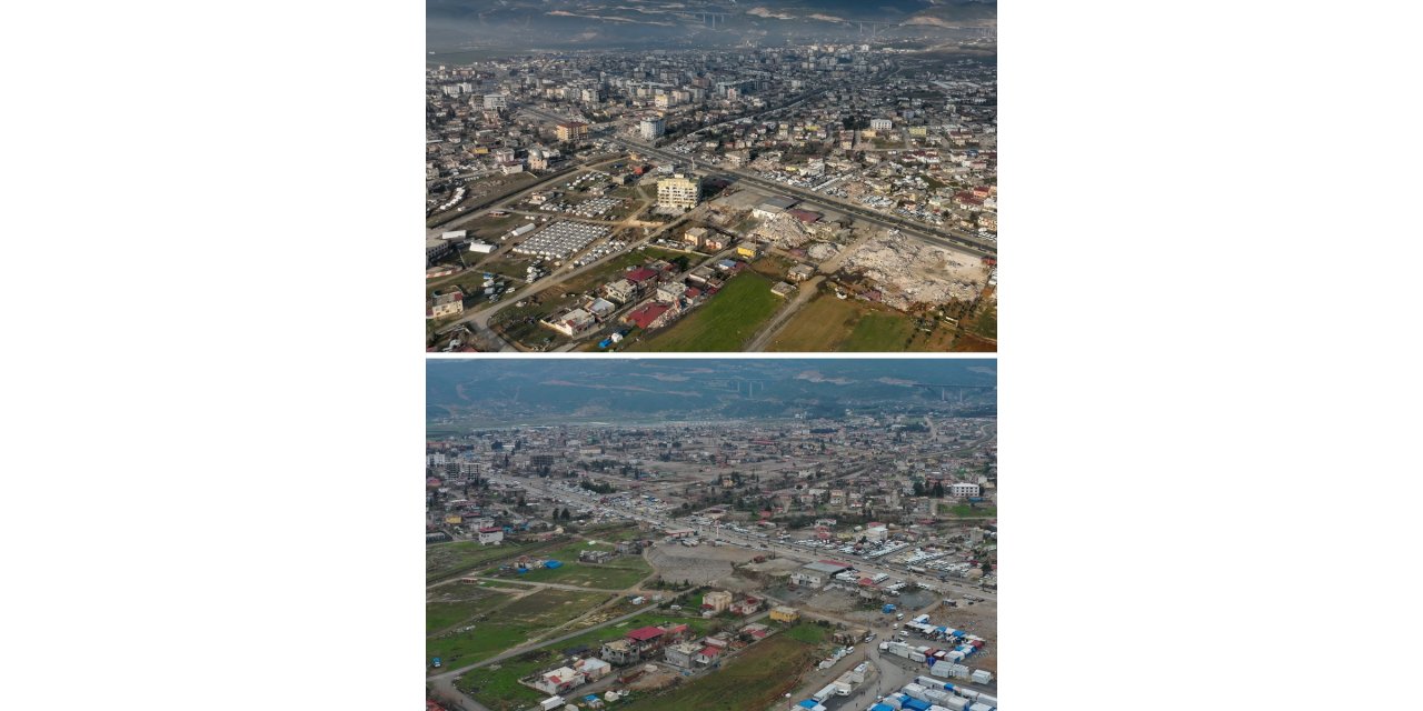 Depremden etkilenen Nurdağı ve İslahiye afetin 1. yılında görüntülendi