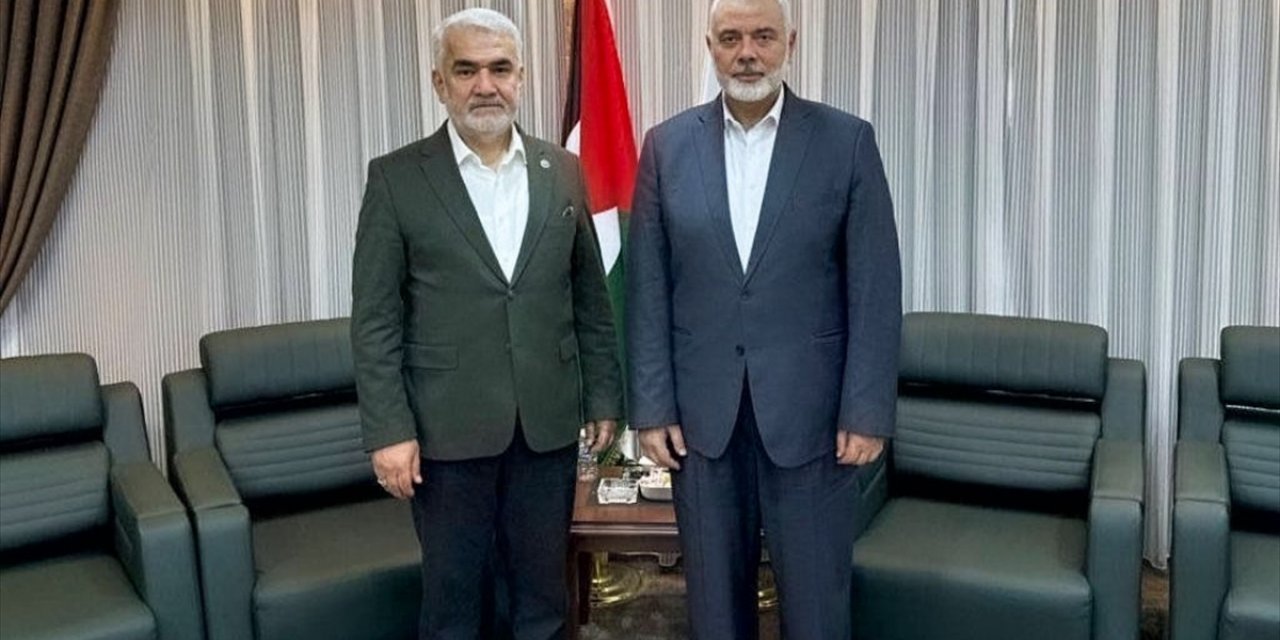 HÜDA PAR Genel Başkanı Yapıcıoğlu, Hamas Siyasi Büro Başkanı Haniye ile görüştü