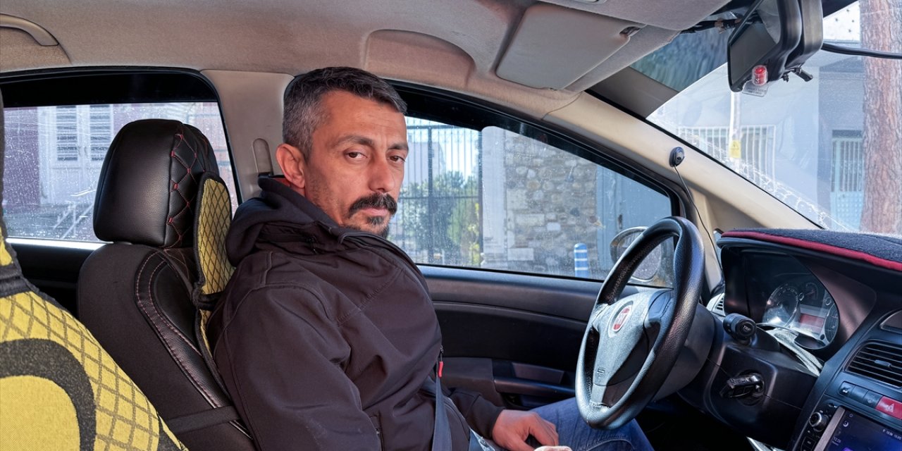 Aydın'da taksici ile müşterisi arasında yaşanan tartışma kamerada