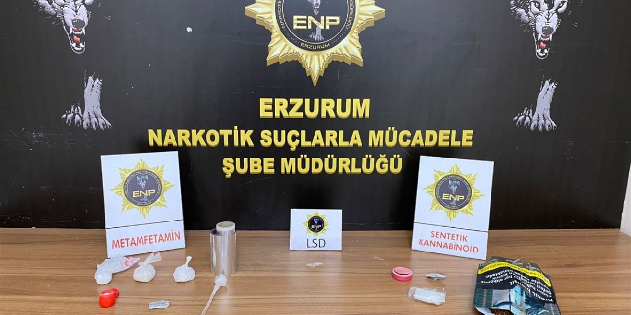 Erzurum'da uyuşturucu operasyonunda biri firari hükümlü 2 şüpheli yakalandı