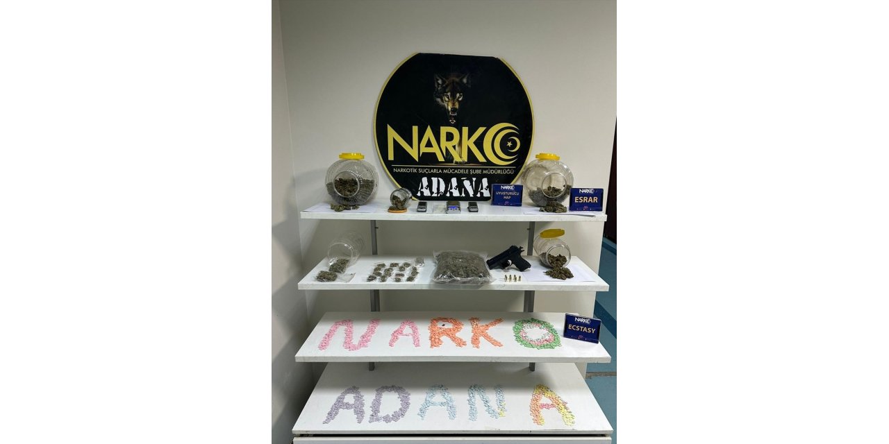 Adana'da "Narkogüç-48" operasyonları kapsamında yakalanan 6 zanlı tutuklandı