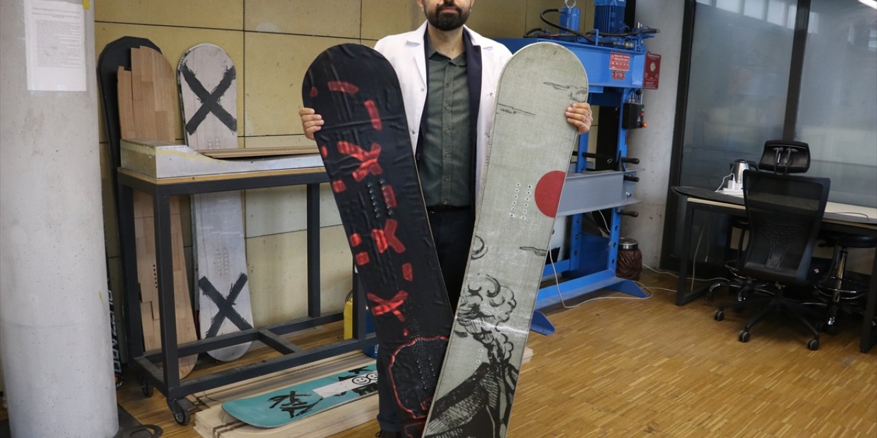 Kayak tutkunu akademisyen, TÜBİTAK desteğiyle kurduğu firmada snowboard üretiyor