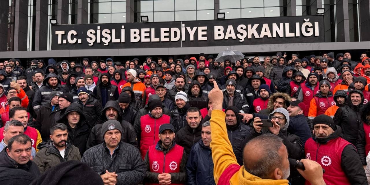 Şişli Belediyesi çalışanlarından "ücret zammı" eylemi