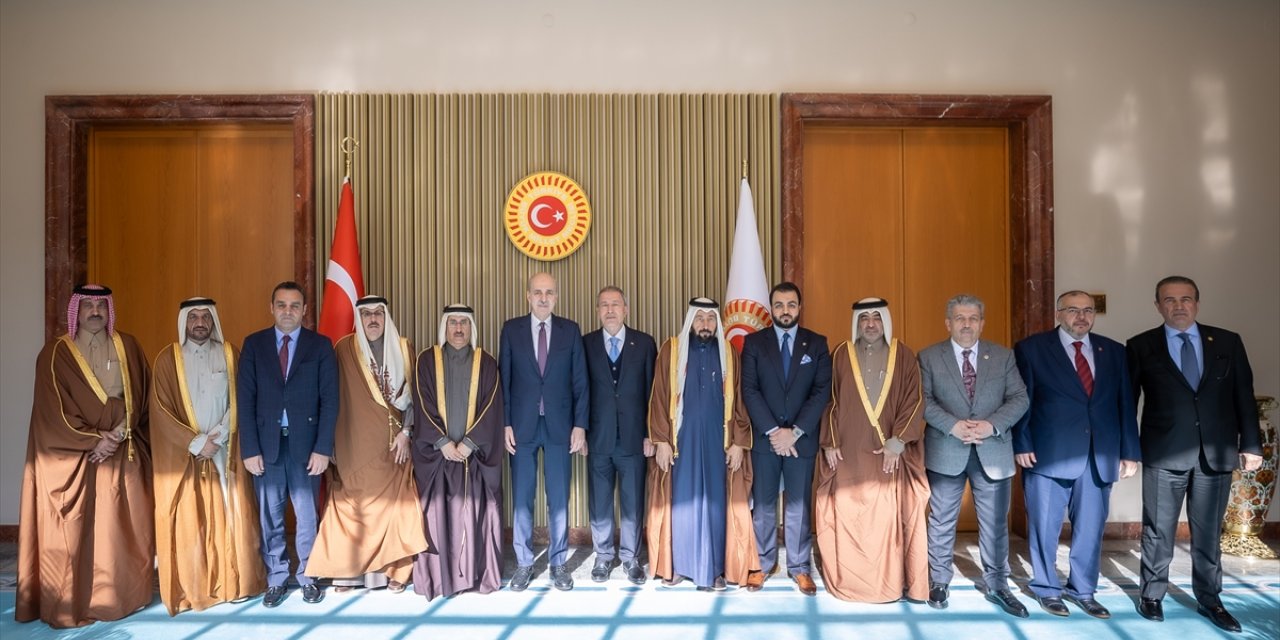 TBMM Başkanı Kurtulmuş, Katar-Türkiye Parlamentolar Arası Dostluk Grubu Başkanı Al Hitmi'yi kabul etti