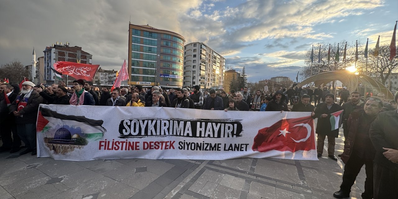 Elazığ'da İsrail'in Gazze'deki saldırıları protesto edildi