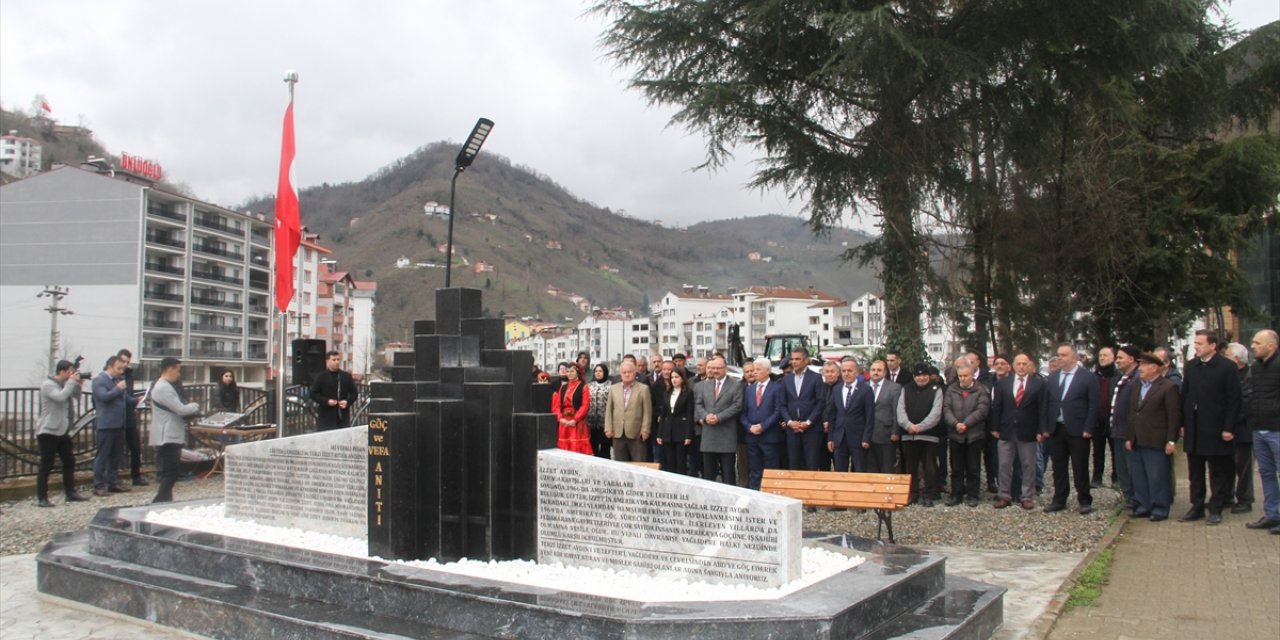 Yağlıdere'den ABD'ye göçün başlangıcını anlatan atının açılışı yapıldı