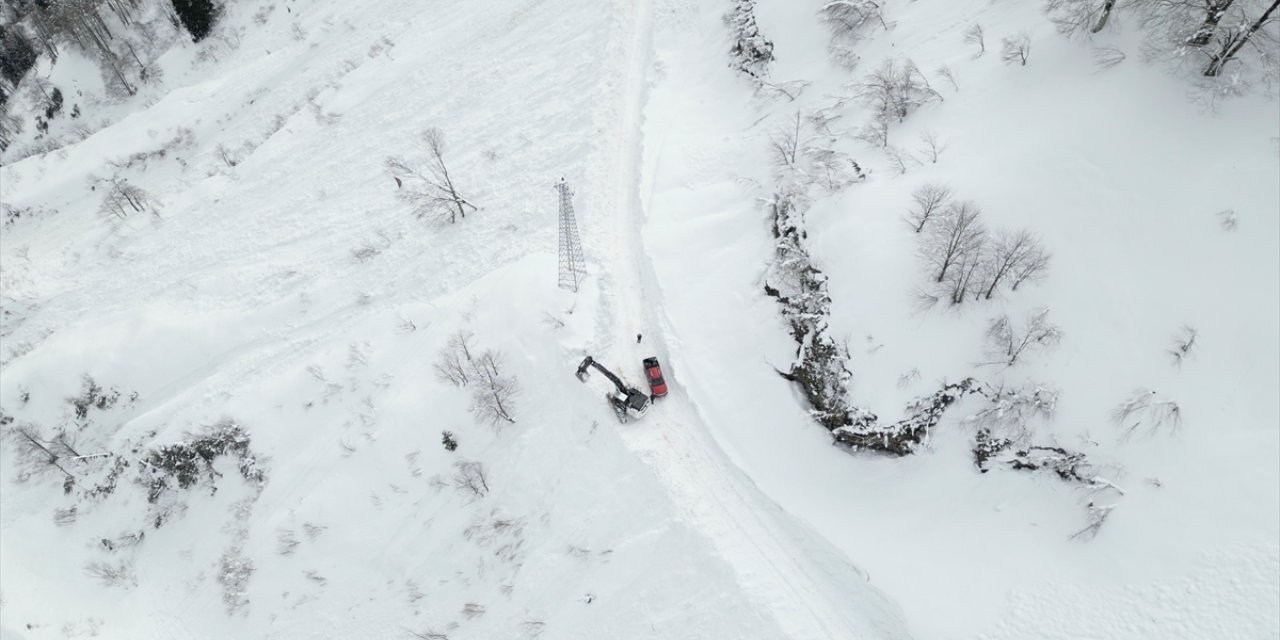 Artvin'de karla mücadele çalışmaları devam ediyor