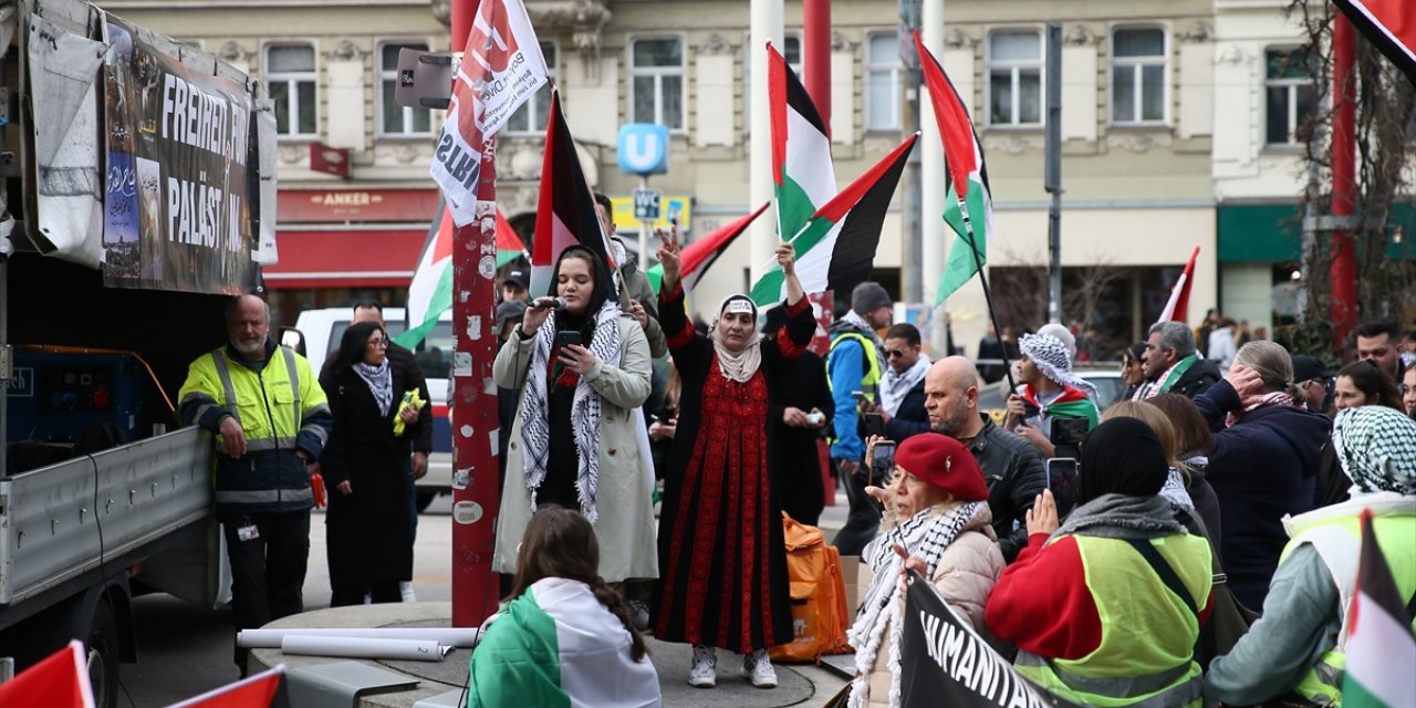 Avusturya’da İsrail'e karşı "Refah’tan elini çek" protestosu düzenlendi