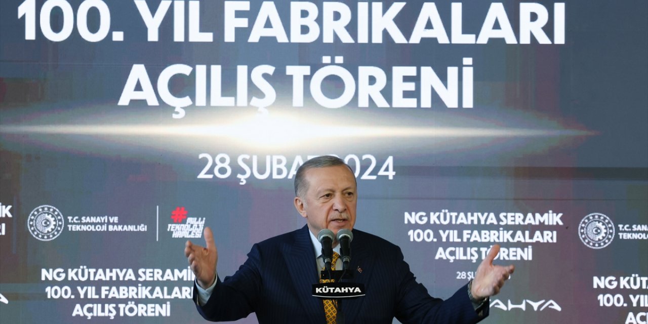 Cumhurbaşkanı Erdoğan, NG Kütahya Seramik 100. Yıl Fabrikaları Açılış Töreni'nde konuştu: