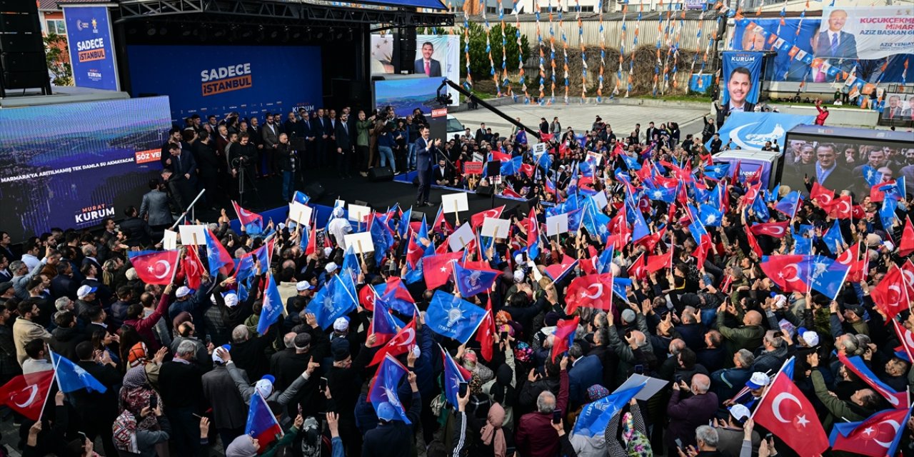 İBB Başkan adayı Kurum, Küçükçekmece Mitingi'nde konuştu: