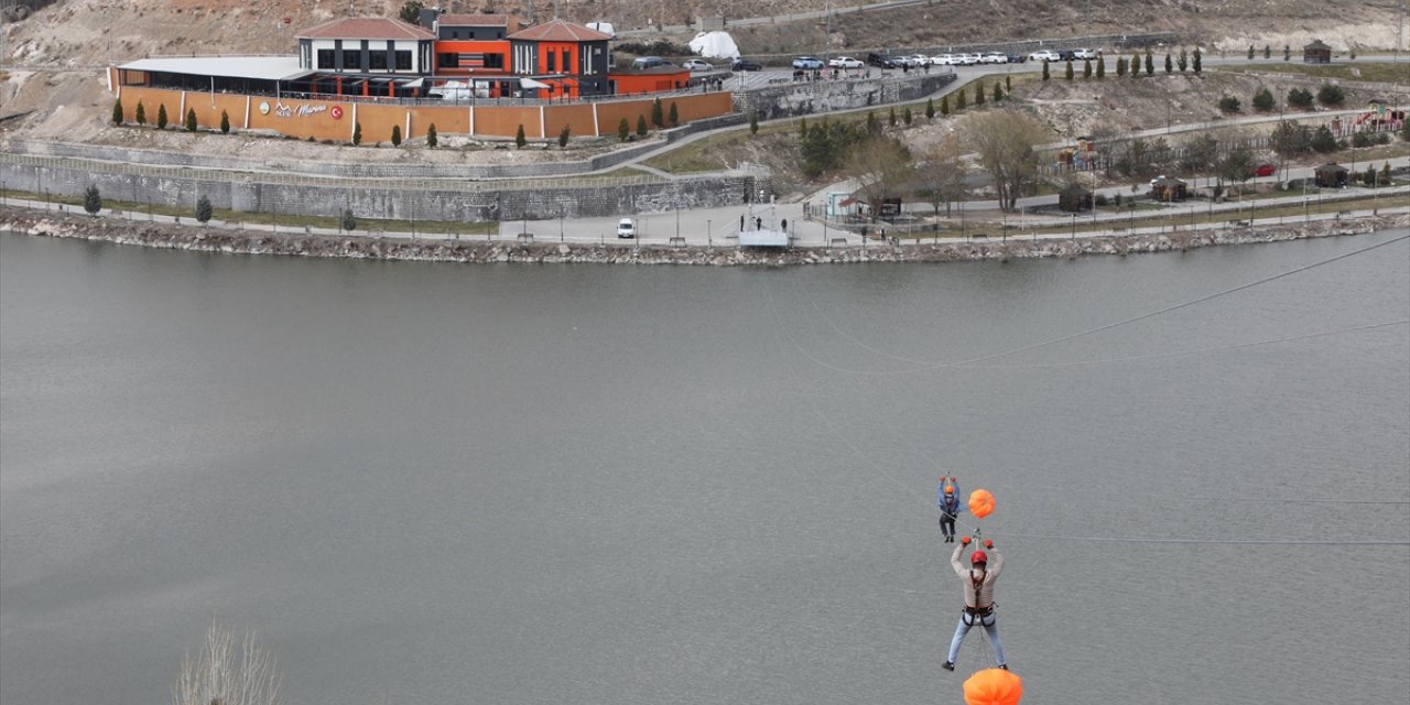 Kayseri'de açılan zipline parkuru macera tutkunlarını bekliyor