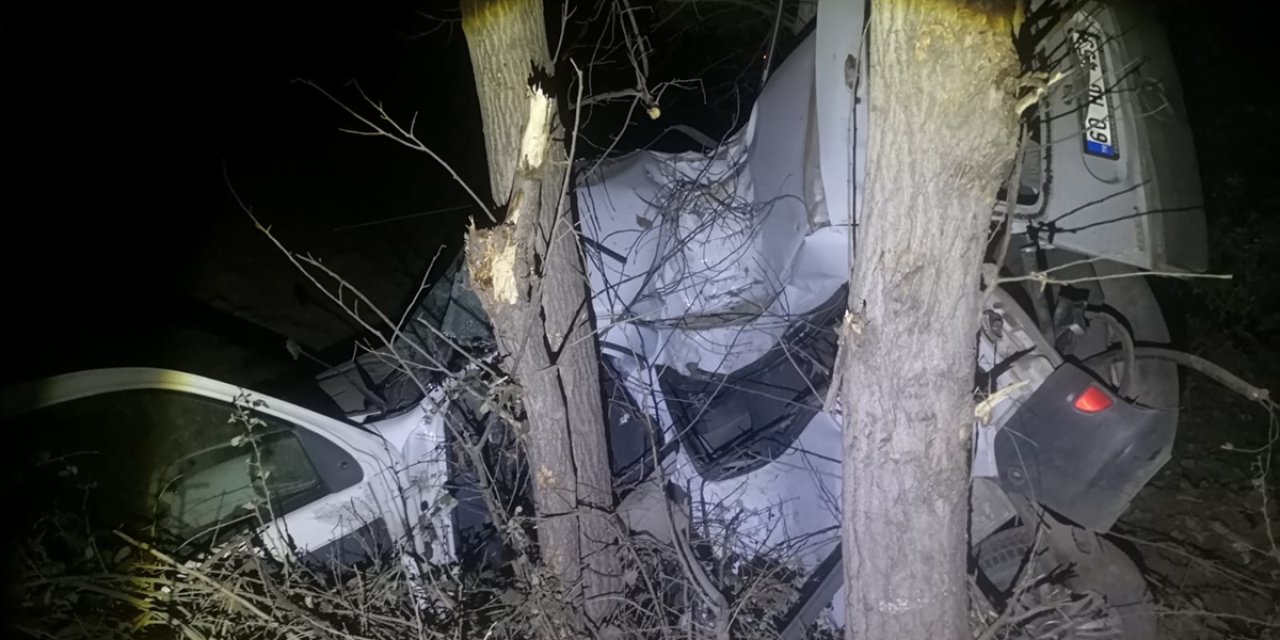 Tokat’ta ağaca çarpan otomobildeki 2 kişi yaralandı