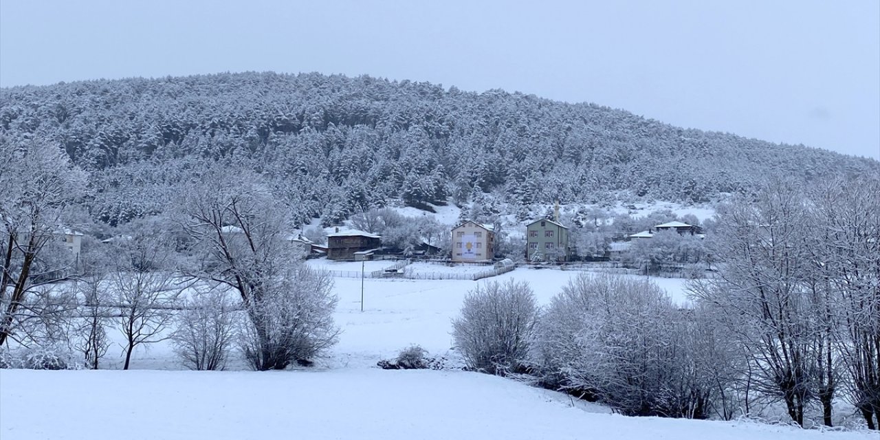 Karabük ve Bolu'nun yüksek kesimlerine kar yağdı