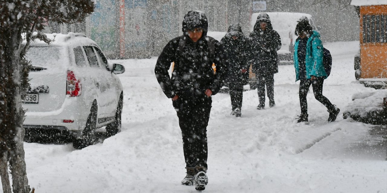 Erzurum, Kars ve Ardahan'da kar yağışı etkili oldu