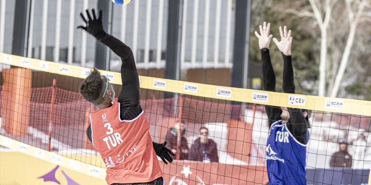 CEV Kar Voleybolu Avrupa Turu'nun 2. etabı Erzurum'da başladı