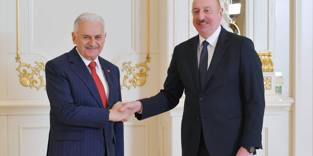 Azerbaycan Cumhurbaşkanı Aliyev, Binali Yıldırım'ı kabul etti