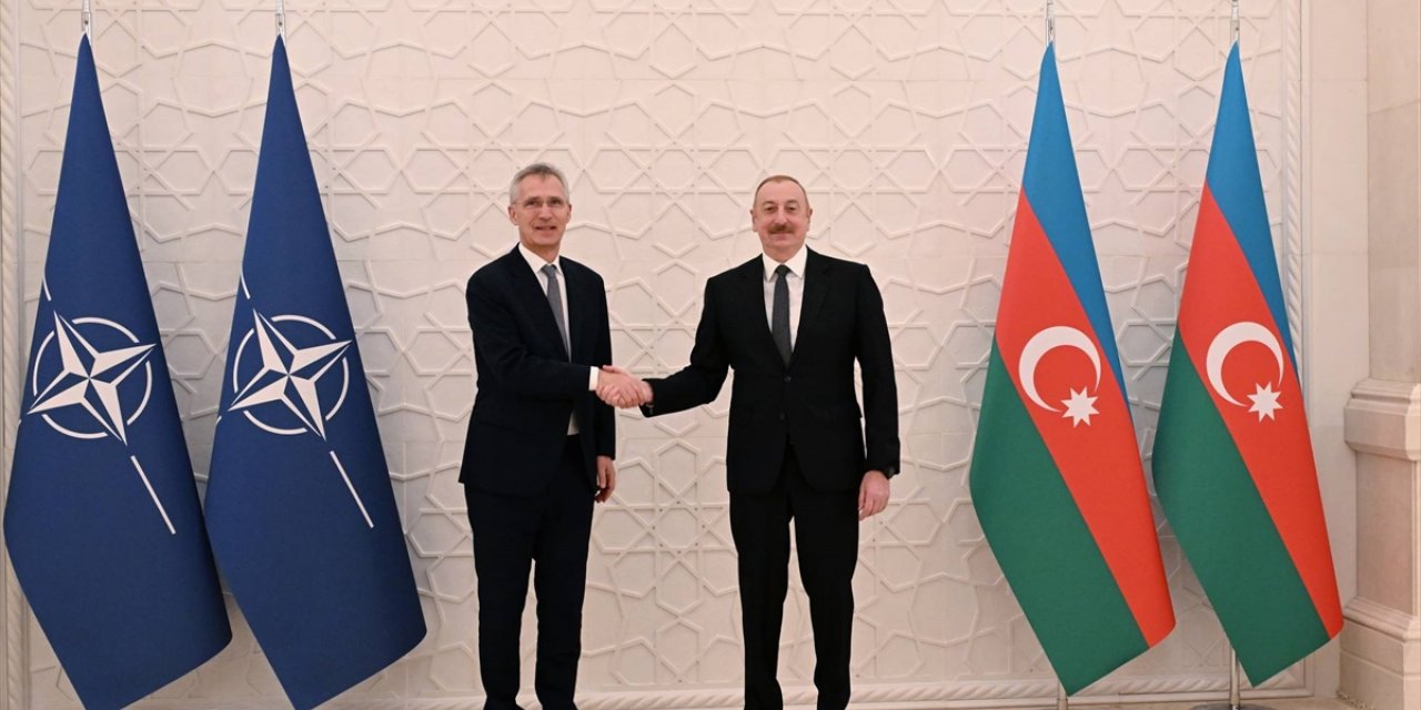 NATO Genel Sekreteri Stoltenberg, Azerbaycan'da Cumhurbaşkanı Aliyev'le görüştü