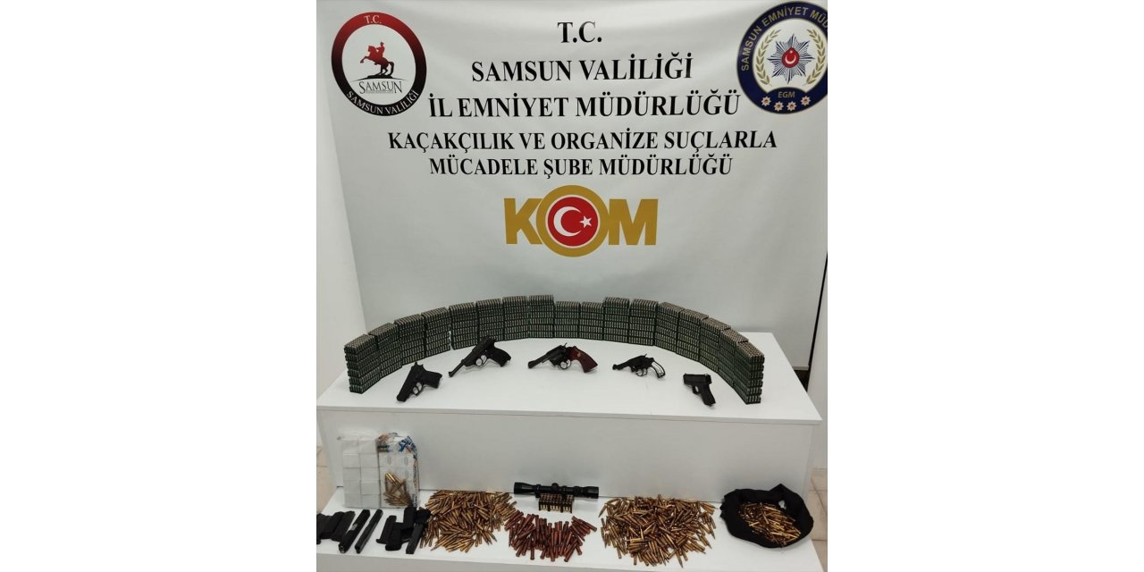 Samsun merkezli silah kaçakçılığı operasyonunda 5 zanlı yakalandı