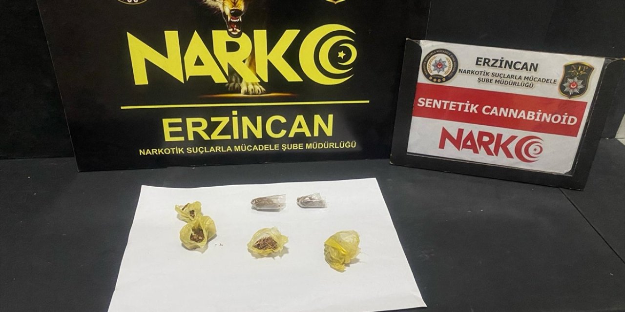 Erzincan'da üzerinde uyuşturucuyla yakalanan zanlı tutuklandı