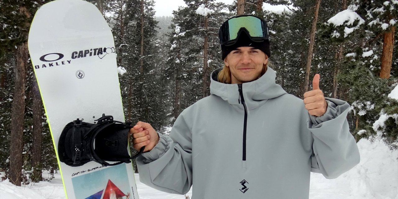 Snowboardcu Süleyman Atlı, Kars'ta tren üzerinden atlayışına nasıl hazırlandığını anlattı: