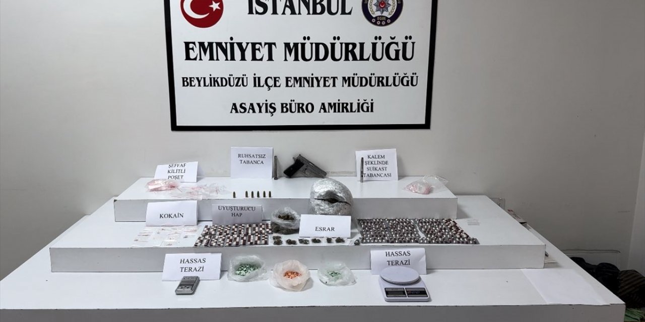 Beylikdüzü'nde uyuşturucu madde ve silah ticareti yapan şüpheli tutuklandı