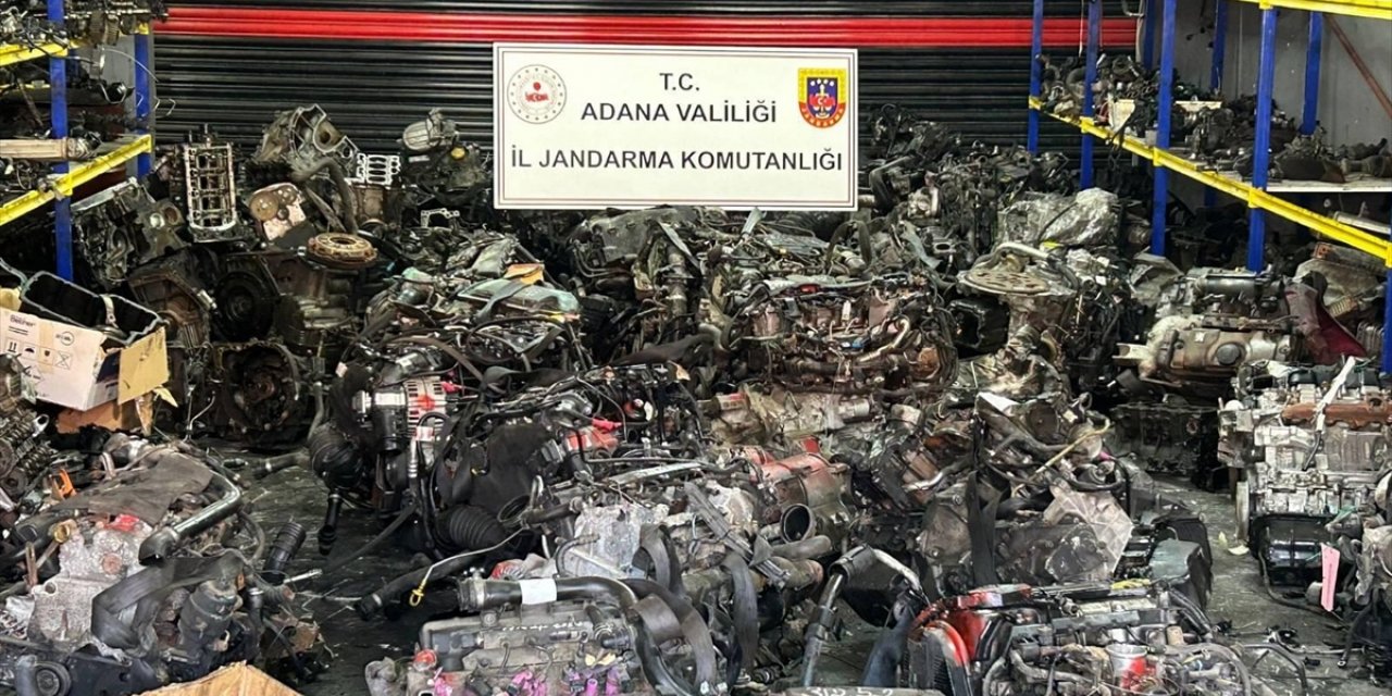 Adana'da kaçak 96 otomobil motoru ele geçirildi
