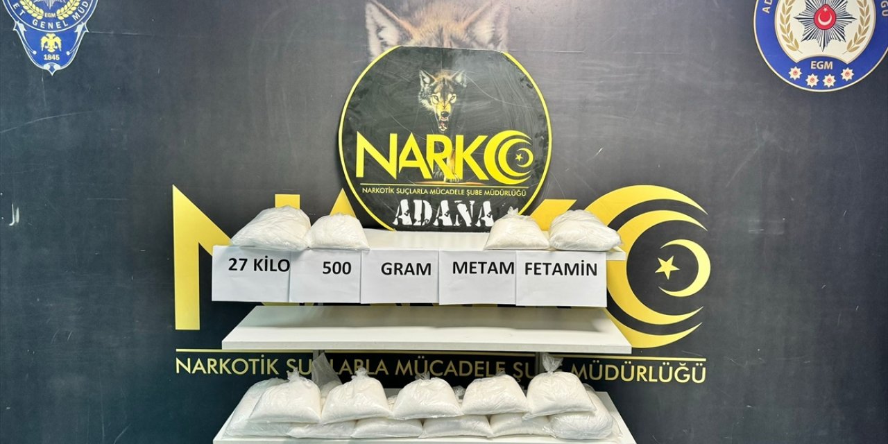 Adana'da 27 kilo 500 gram sentetik uyuşturucu ele geçirildi