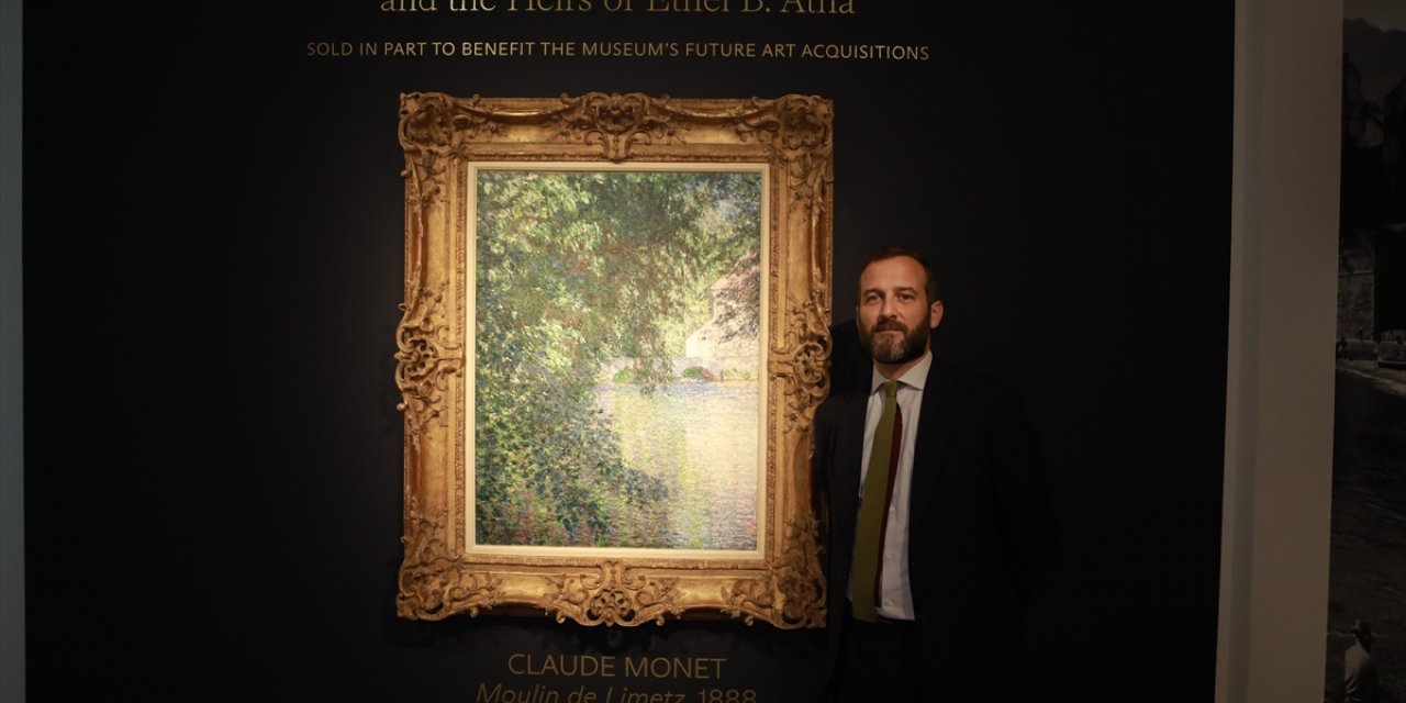 Fransız ressam Monet'in "Limetz'in Değirmeni" eseri satılmadan önce Paris'te sergileniyor