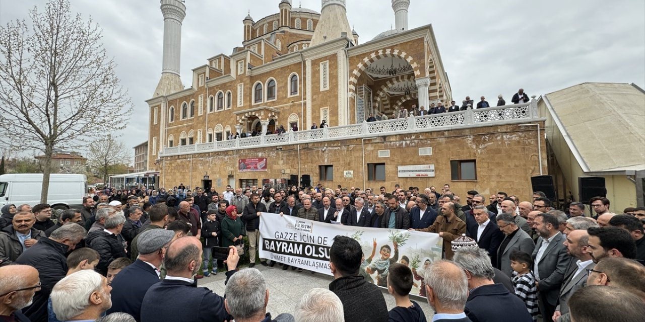 Çorum'da İsrail'in Gazze'ye yönelik saldırıları protesto edildi