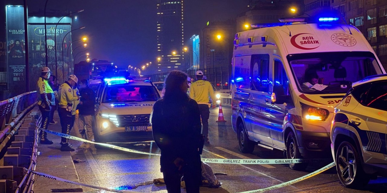 Şişli'de devrilen motosikletin sürücüsü öldü